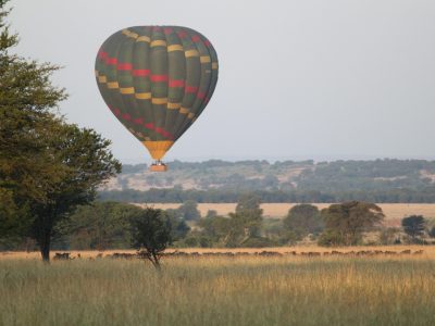 Hot-air balloon safari over the Maasai Mara, Maasai Mara, Kenya
